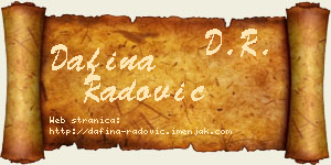 Dafina Radović vizit kartica